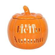 Hello Autumn Pumpkin Wax Melt and Oil Burner - The Fashion Gift Shop by Jones Home & Gifts