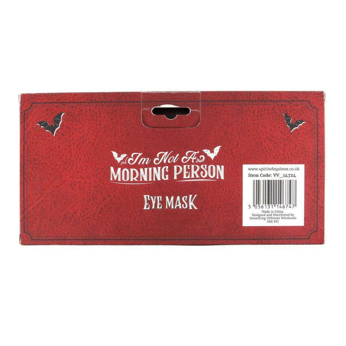 The Fashion Gift Shop: I'm Not a Morning Person Satin Sleep Mask for Night Owls by Spirit of equinox, Sleep Mask