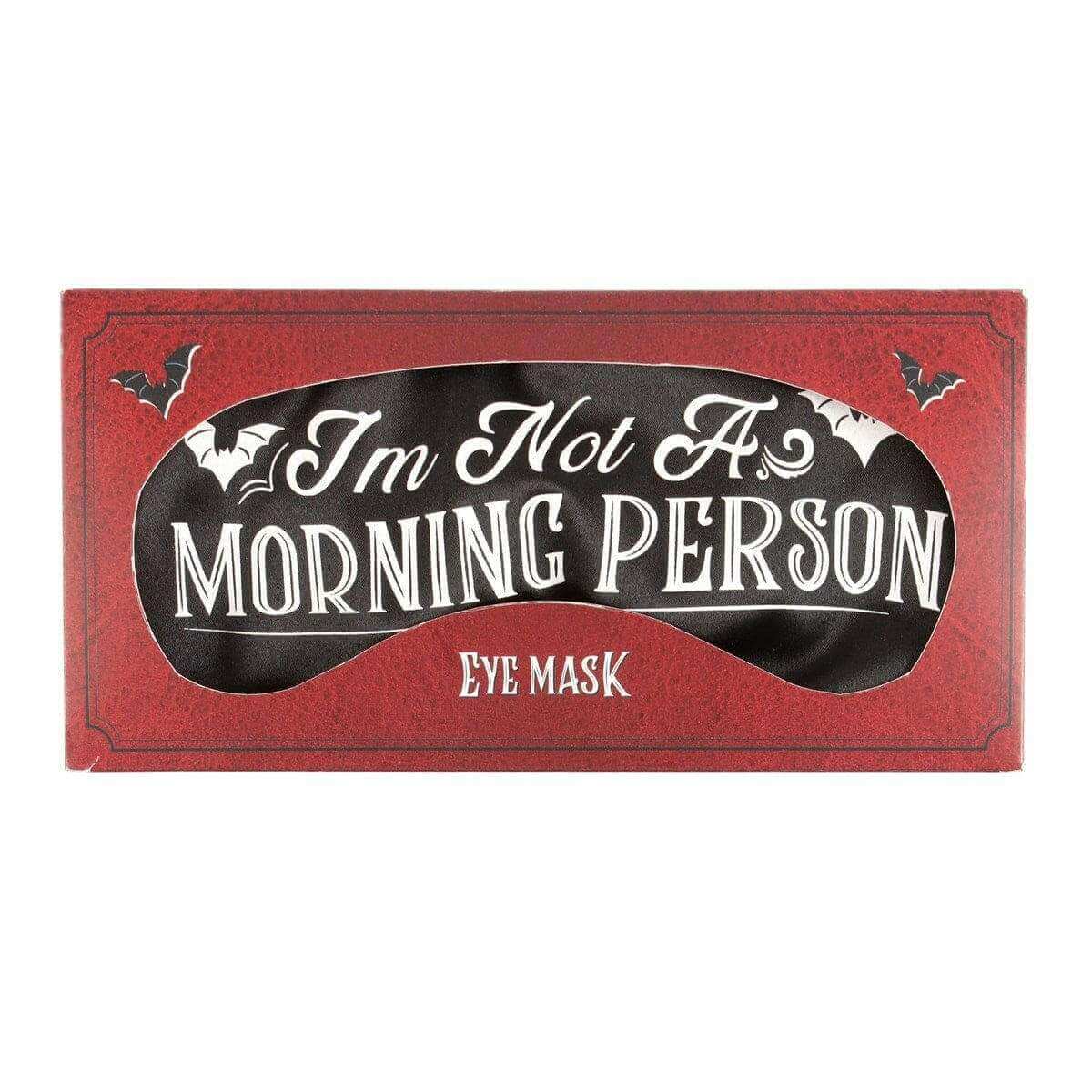 The Fashion Gift Shop: I'm Not a Morning Person Satin Sleep Mask for Night Owls by Spirit of equinox, Sleep Mask