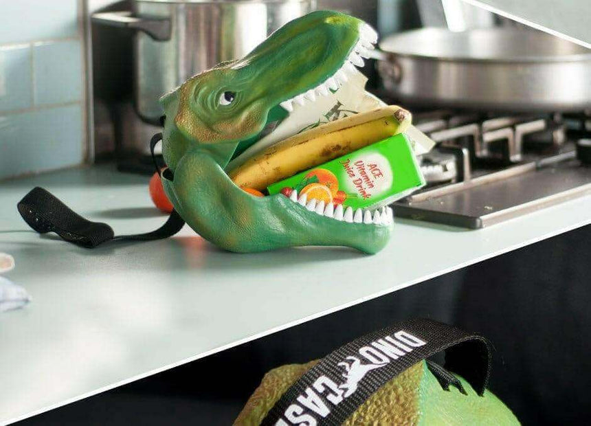 The Fashion Gift Shop: Dinosaur T Rex Lunch Box - Jurassic Dino Storage Case with Carry Handle by Luckies, Lunch Boxes & Totes