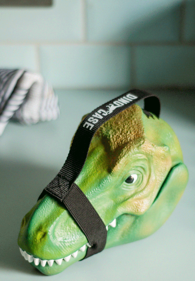 The Fashion Gift Shop: Dinosaur T Rex Lunch Box - Jurassic Dino Storage Case with Carry Handle by Luckies, Lunch Boxes & Totes