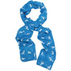 Ladies Womens Cat Print Scarf Large 6 Foot Warm Lightweight Shawl Wrap 5 Colours - Blue