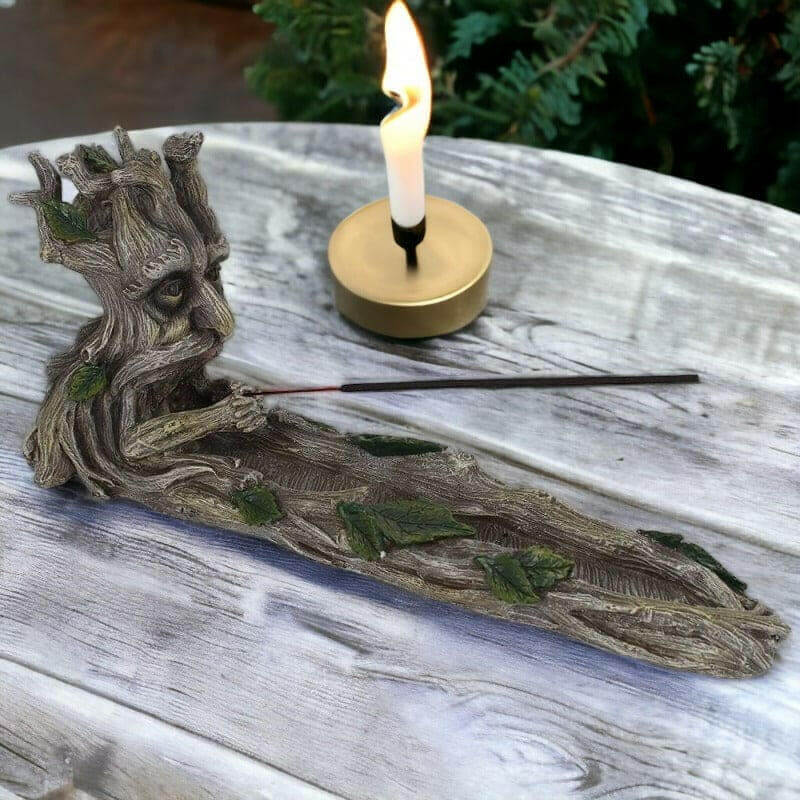 The Fashion Gift Shop: Large Green Man Incense Stick Holder Ash Catcher Man of the Woods by Spirit of equinox, Incense Holders
