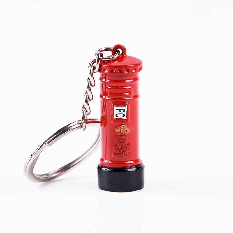 London Red Post Box Retro Collectable Metal Keyring by Fashion Accessories