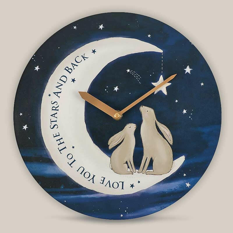 The Fashion Gift Shop: Love You to the Stars and Back Wall Clock by Jones Home & Gifts, Childs Wall Clocks