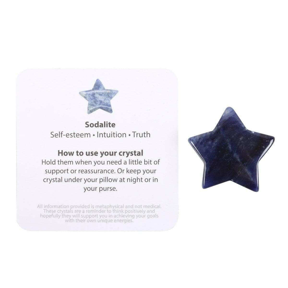 Lucky Stars Lucky Sodalite Crystal Star in a Bag Gift by Spirit of equinox