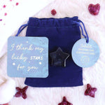 The Fashion Gift Shop: Lucky Stars Lucky Sodalite Crystal Star in a Bag Gift by Spirit of equinox, Lucky Crystals