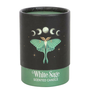 Luna Moth White Sage Candle with Box - The Fashion Gift Shop by The Dark Forest