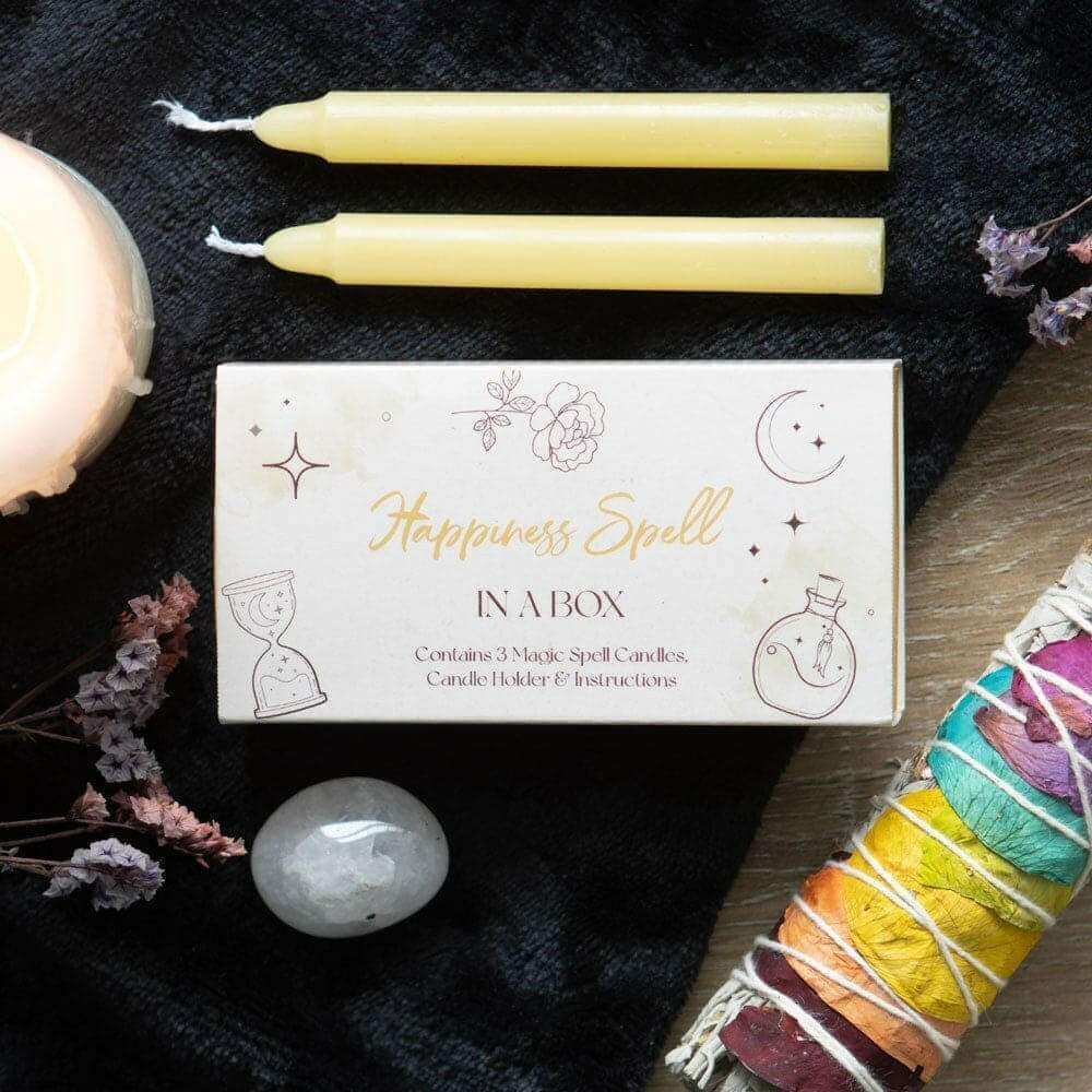 The Fashion Gift Shop: Magic Happiness Spell Candles in a Box Boost Confidence by Spirit of equinox, Candles
