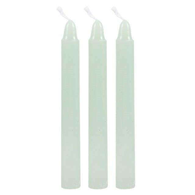 The Fashion Gift Shop: Magic Luck Spell in a Box With Holder Complete Set 3 Green Candles by Spirit of equinox, Candles