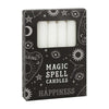 Casting Spell Candles Box of 12 for Manifesting Solid Colours - White for Happiness
