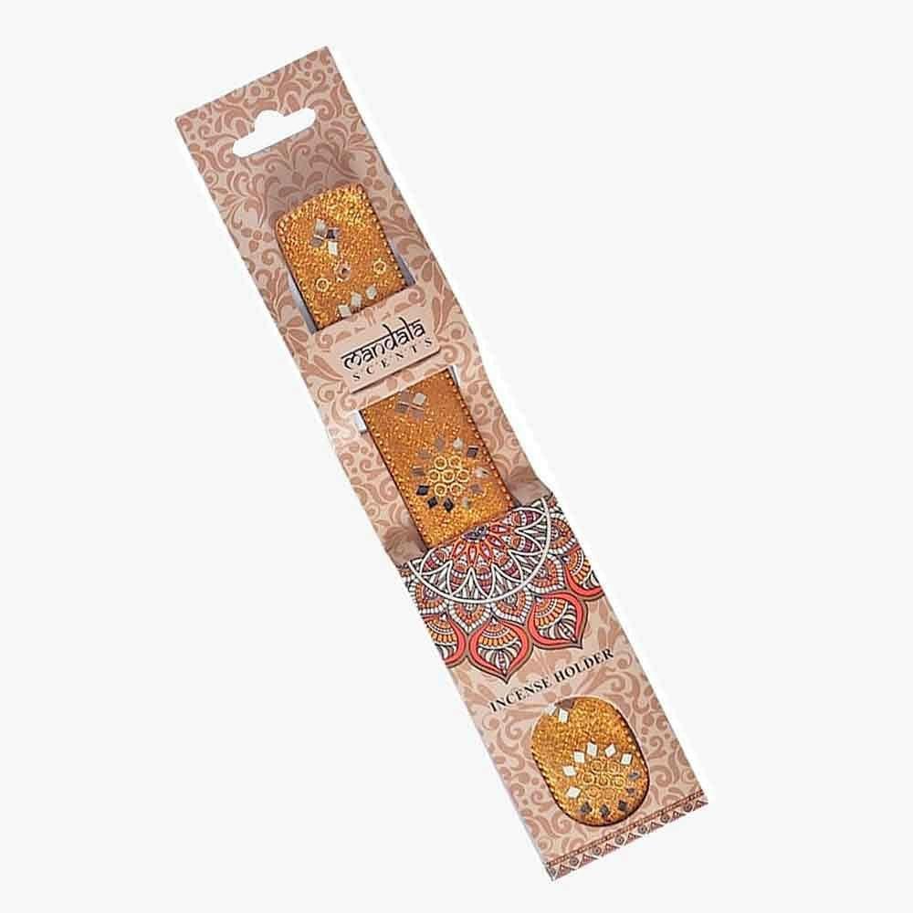 The Fashion Gift Shop: Beautiful incense holder with a sparkling design, 6 assorted colour by Mandala, Incense Holders