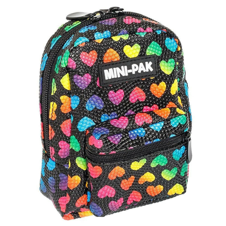 The Fashion Gift Shop: Mini Backpack Coloured Hearts, Hands Free Bag For Small Stuff by Echo Three, Mini Packs