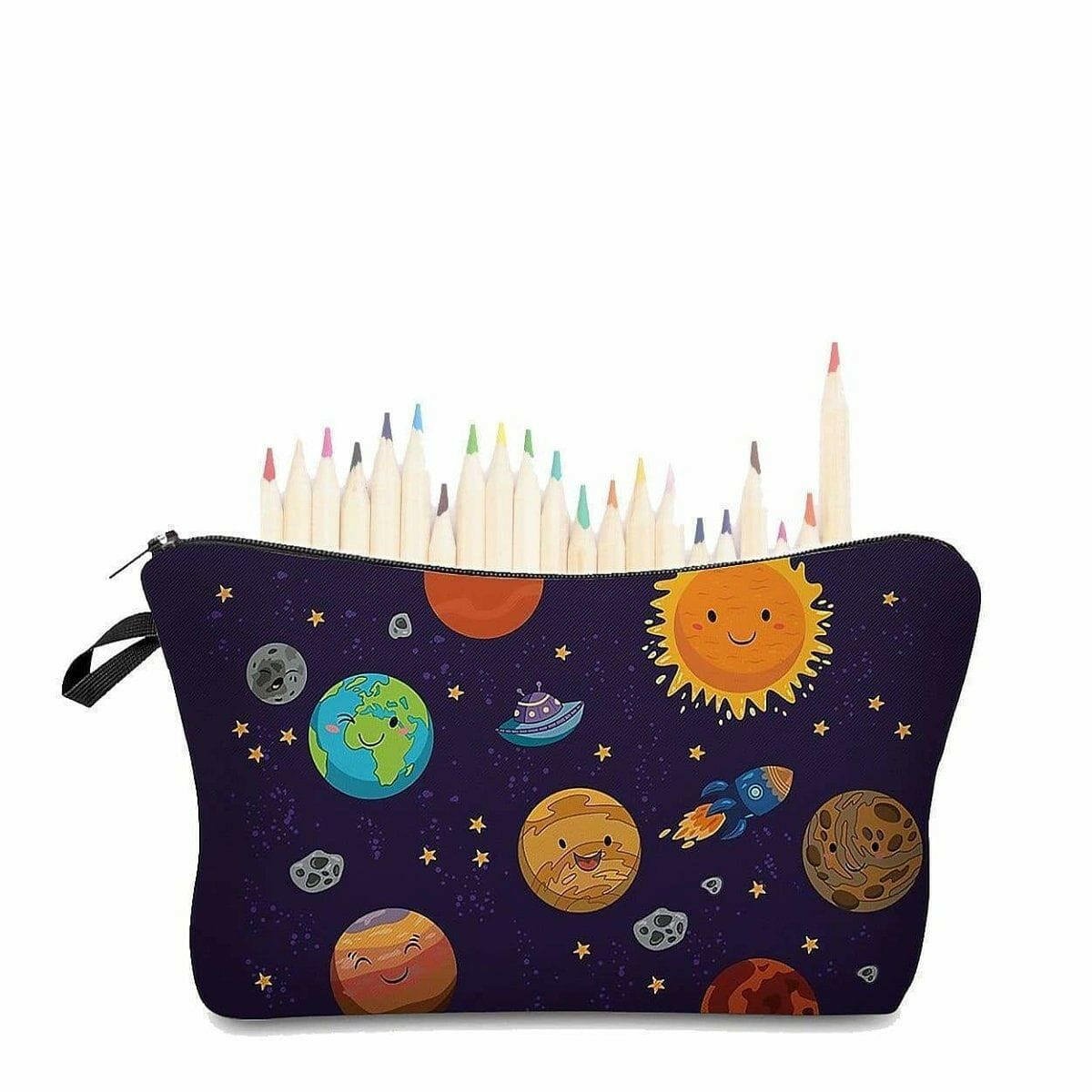 The Fashion Gift Shop: Moons Space Rocket Cosmetic Bag College Bag Pencil Case by Fashion Accessories, Cosmetic Bags