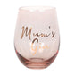 Mum's Gin Stemless Glass with Gold Text - Stemless Wine Glass by Jones Home & Gifts
