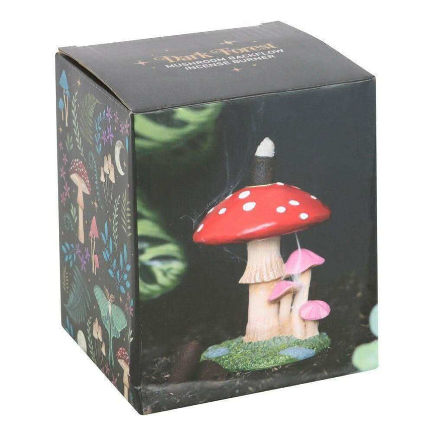 The Fashion Gift Shop: Mushroom Backflow Incense Burner, Dark Forest Decor by Spirit of equinox, Backflow Burner