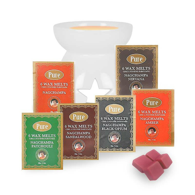 The Fashion Gift Shop: Nag Champa Nirvana Wax Melt Snap Bars - 6 Large Melts by Pure, Wax melts