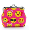 New Emoji Large Coin Purse Girls Boys Wallet Kids Cartoon Movie Money Pouch Gift - Pink