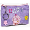 Children Cupcake Coin, Notes, Card Purses, Money Wallet - Purple