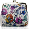 Butterfly Floral Coin Purse - White