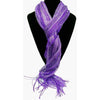 Ladies Shimmer Sparkly Scarves with Tassels - Purple