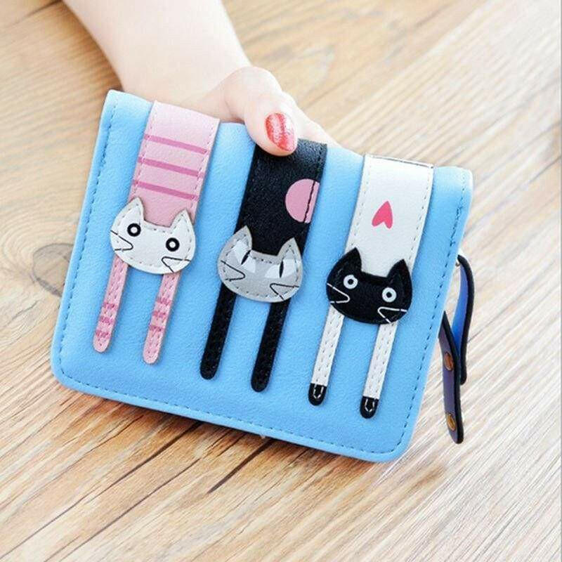 The Fashion Gift Shop: Womens Girls 3D Cat Purse Zipped Wallet - Card Slots - Bi Folding by Fashion Accessories, Purses and Wallets