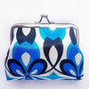 Girls Coin Purse Satin Money Pouch Retro Stylish Wallet - Blue