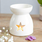 White Star Cut-Out Oil Burner Wax Warmer - Oil Burner & Wax Melters by Spirit of equinox