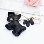 Patchwork Scottie Dog Puppy Scottish Terrier Keyring Handbag Charm