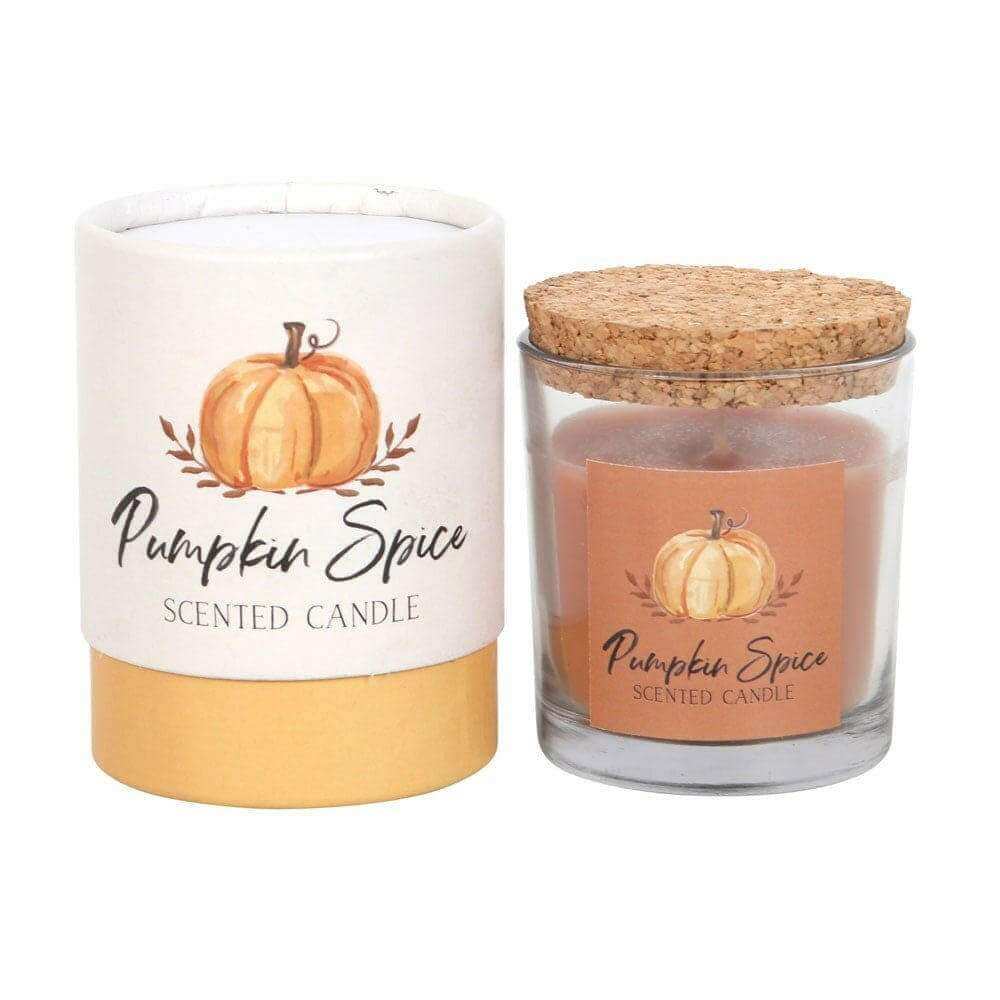 The Fashion Gift Shop: Pumpkin Spice Autumn Candle with Glass Jar and Matching Box by Jones Home & Gifts, Candles
