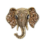 The Fashion Gift Shop: Retro Elephant Brooch Crystal Charm by Fashion Accessories, Brooches & Lapel Pins