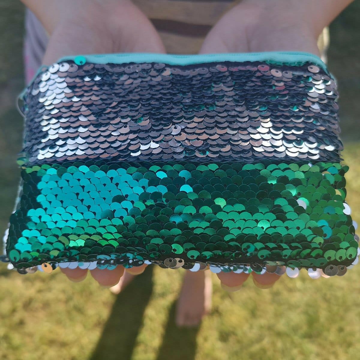 Reversible Sequins Mermaid Coin Purse with a Zip Closure by Jones Home & Gifts