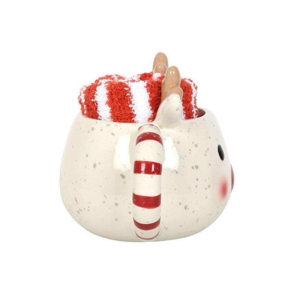 The Fashion Gift Shop: Rudolph Red Nose Reindeer Christmas Mug and Socks Gift Set by Jones Home & Gifts, Mugs and Cups