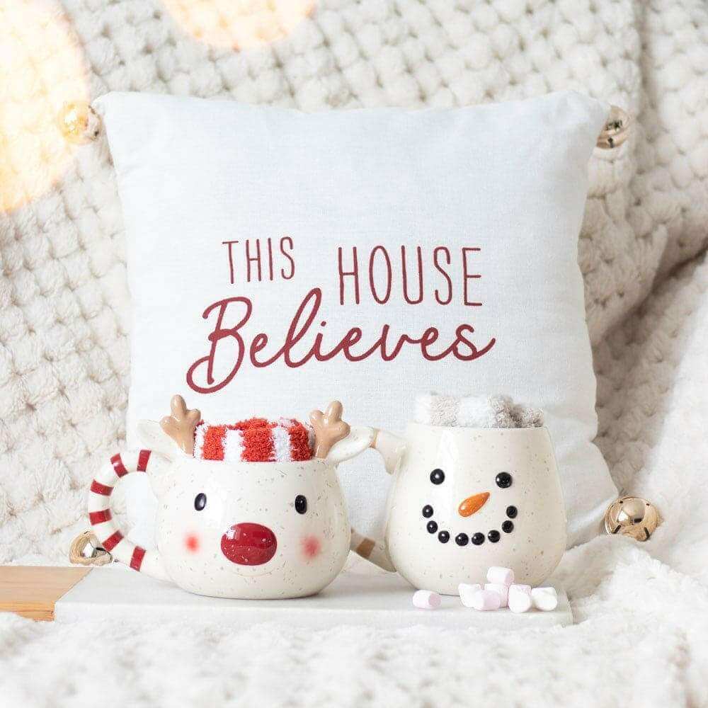 The Fashion Gift Shop: Rudolph Red Nose Reindeer Christmas Mug and Socks Gift Set by Jones Home & Gifts, Mugs and Cups
