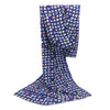Silky Ladies Scarf Leaf Print Fashion Scarves Accessory Neck wear - Blue