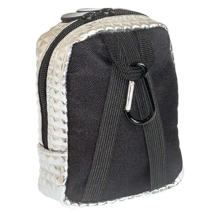 The Fashion Gift Shop: Silver Mini Backpack, Hands Free Bag For Small Stuff by Echo Three, Mini Packs