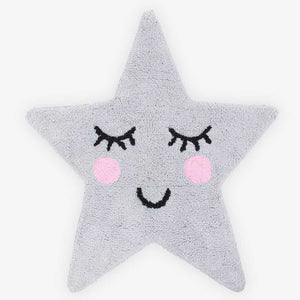 Sleep Tight On A Starry Night With Our Sweet Dreams Grey Star Rug - Bedroom Rugs by Sass & Belle