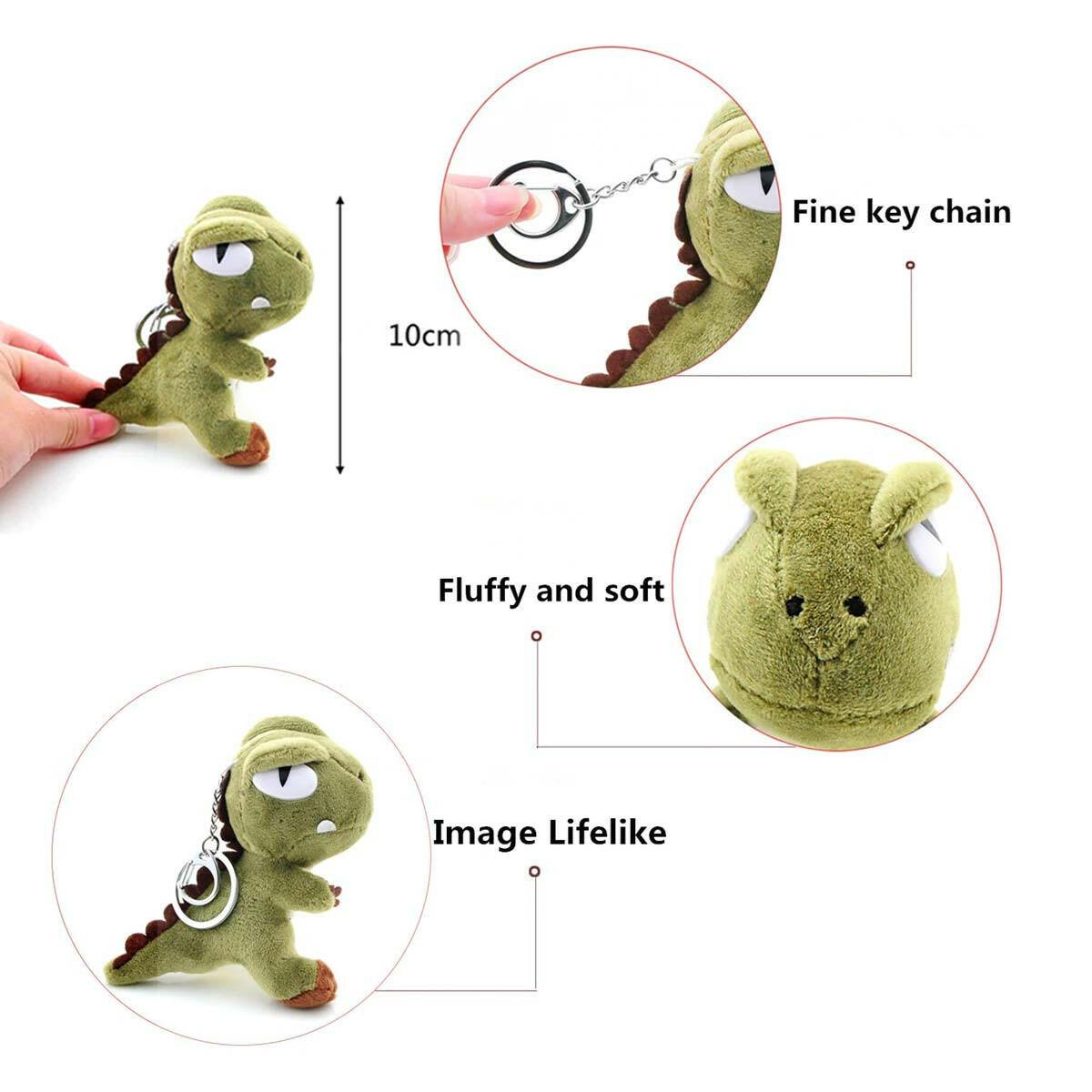 Soft Cuddly T-Rex Dinosaurs Boys Girls Backpack Charm Keyring by Fashion Accessories
