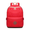 Strong Canvas Backpack School Bag Rucksack Water Resistant - Red
