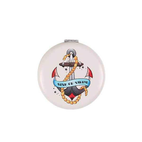 The Fashion Gift Shop: Tattoo Compact Mirrors, Illustrations Inspired Classic Tattoos by Jones Home & Gifts, Compact Mirror