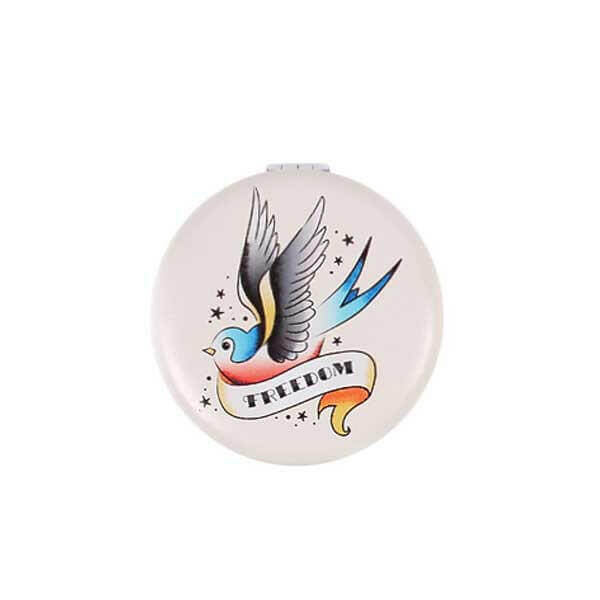 The Fashion Gift Shop: Tattoo Compact Mirrors, Illustrations Inspired Classic Tattoos by Jones Home & Gifts, Compact Mirror