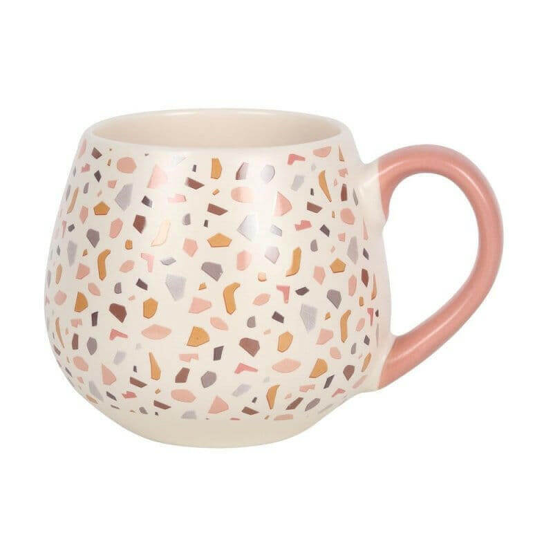 The Fashion Gift Shop: Terrazzo Print Rounded Mug by Jones Home & Gifts, Mugs and Cups