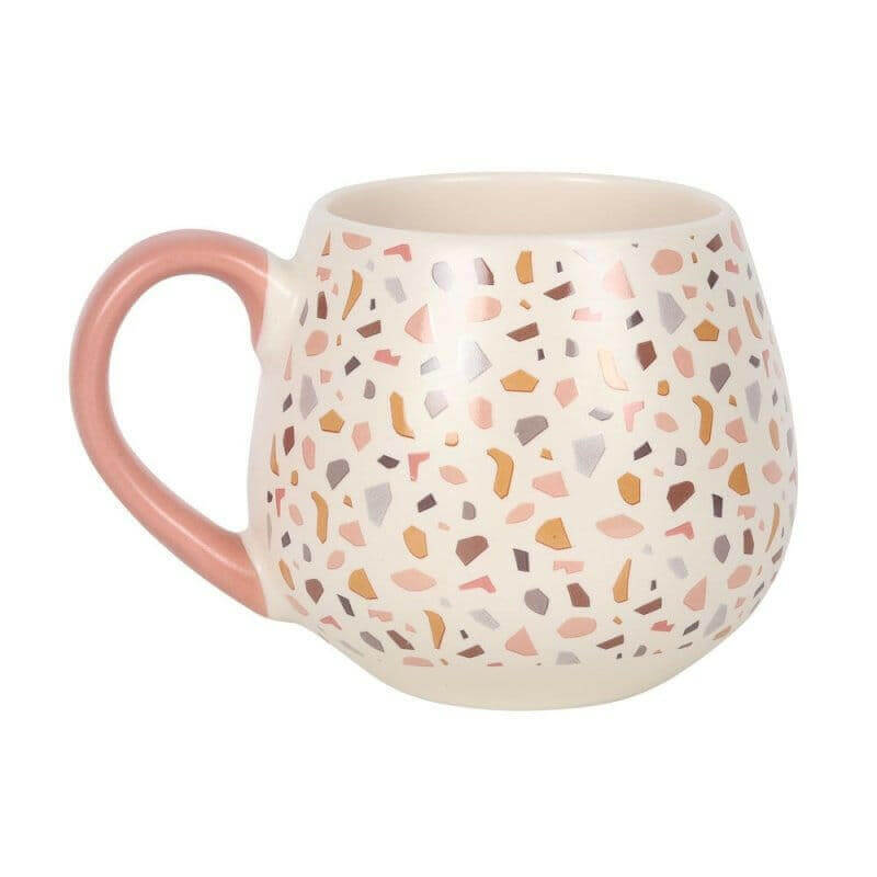 The Fashion Gift Shop: Terrazzo Print Rounded Mug by Jones Home & Gifts, Mugs and Cups