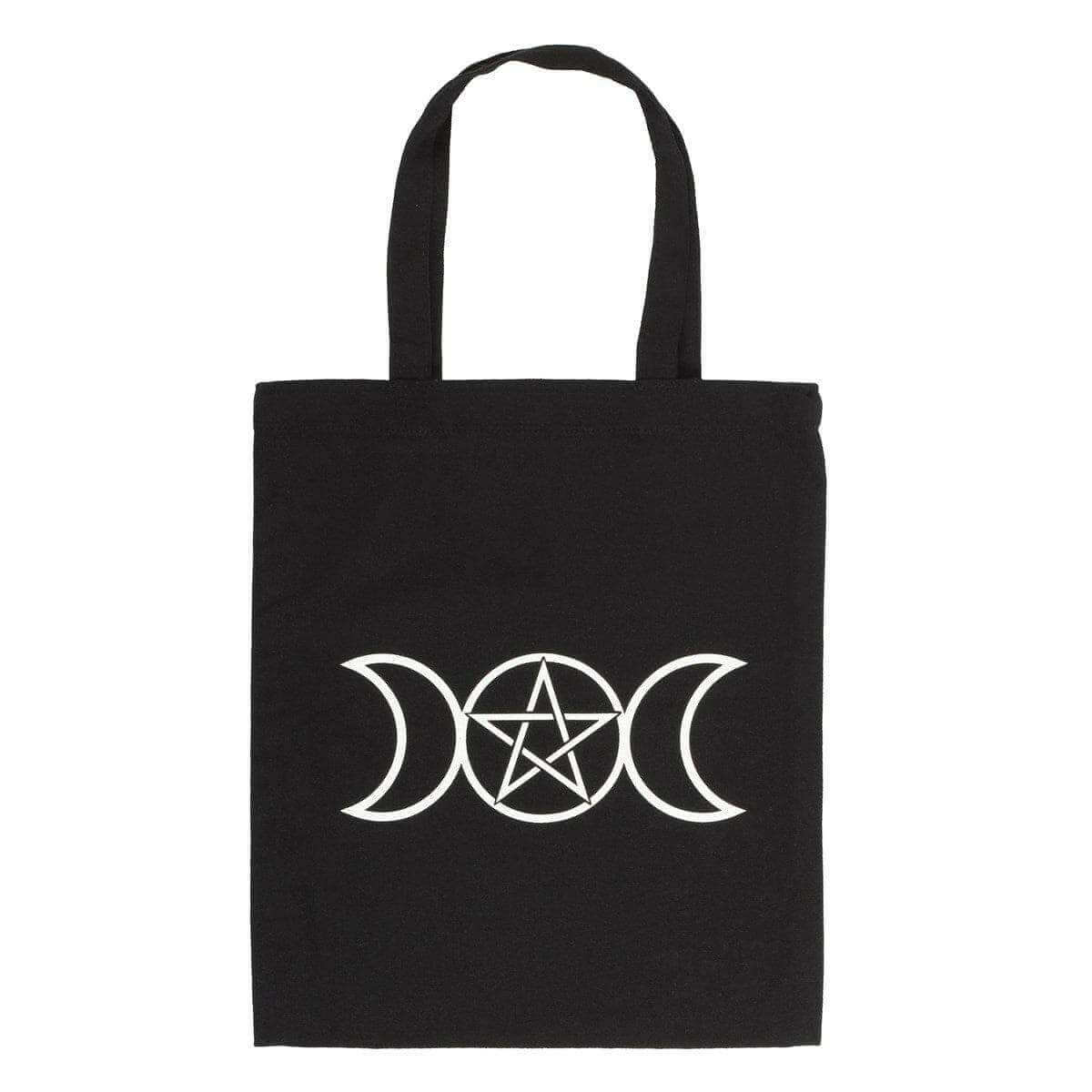 Triple Moon Cotton Tote Bag for Eco-Friendly Style by Spirit of equinox