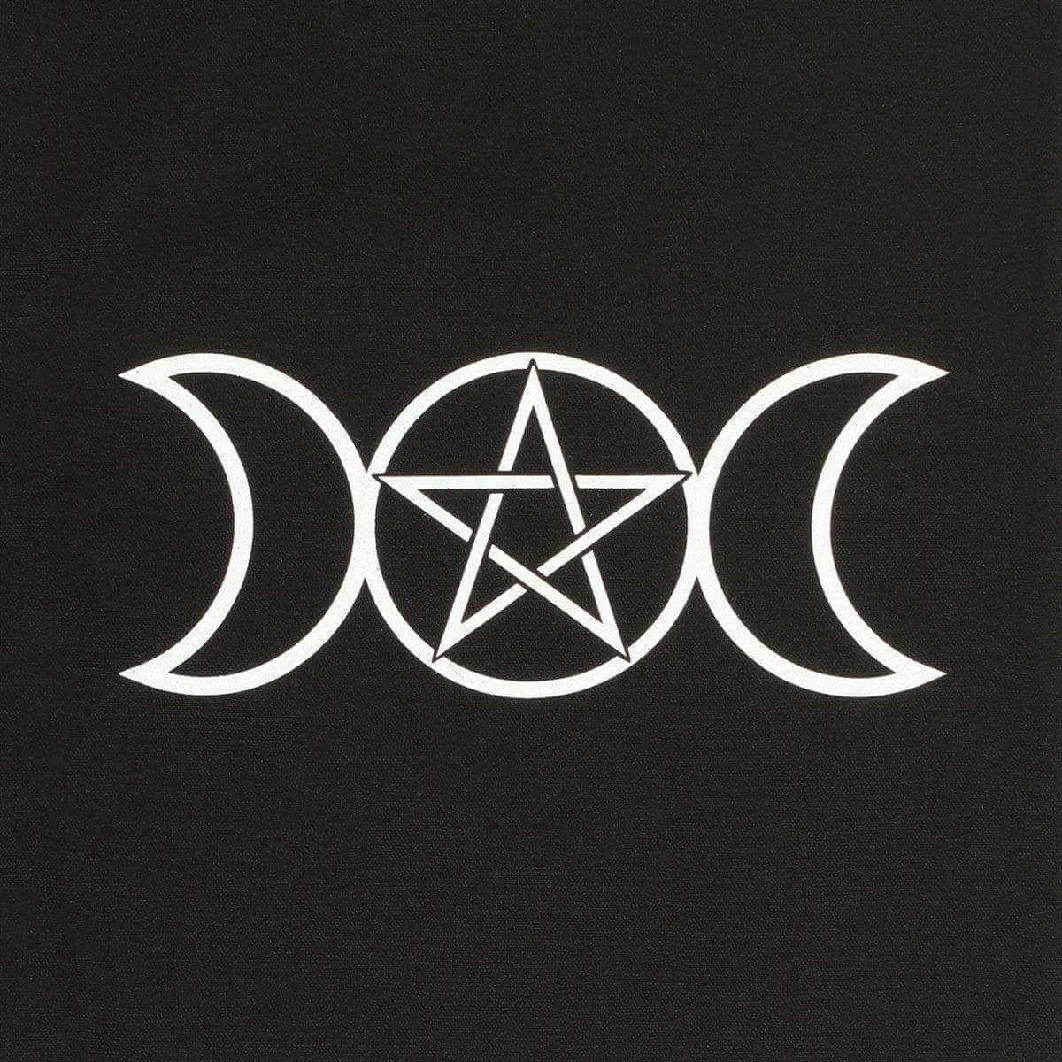 Triple Moon Cotton Tote Bag for Eco-Friendly Style by Spirit of equinox