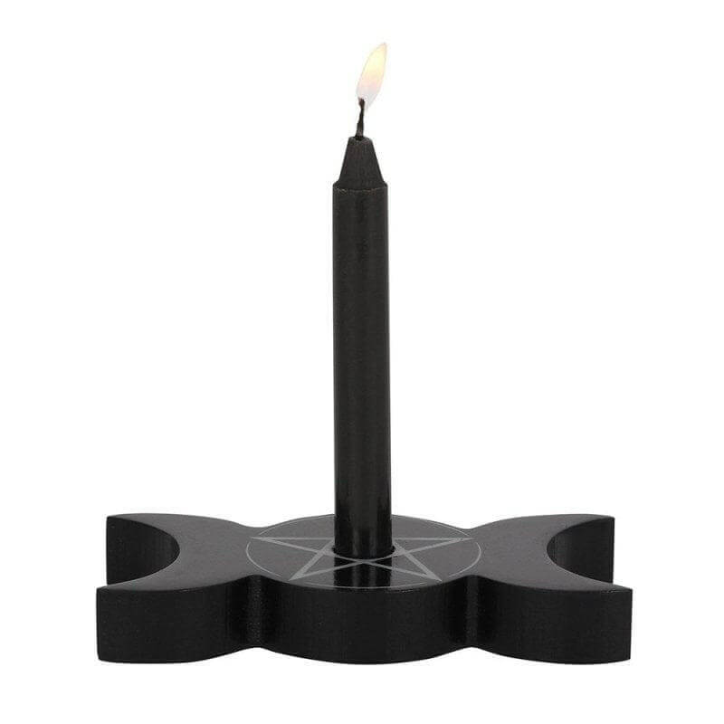 The Fashion Gift Shop: Triple Moon - Magic Candle Holder for Spell Candles by Spirit of equinox, Candle Holders