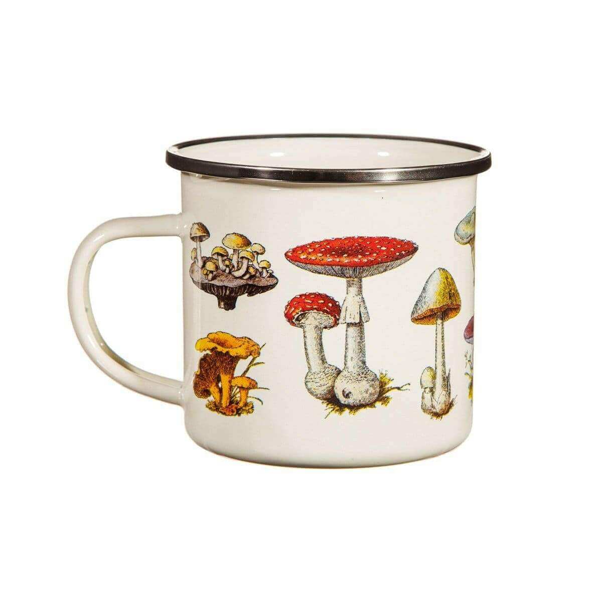 The Fashion Gift Shop: Vintage Mushroom Enamel Mug by Sass and Belle, Mugs and Cups