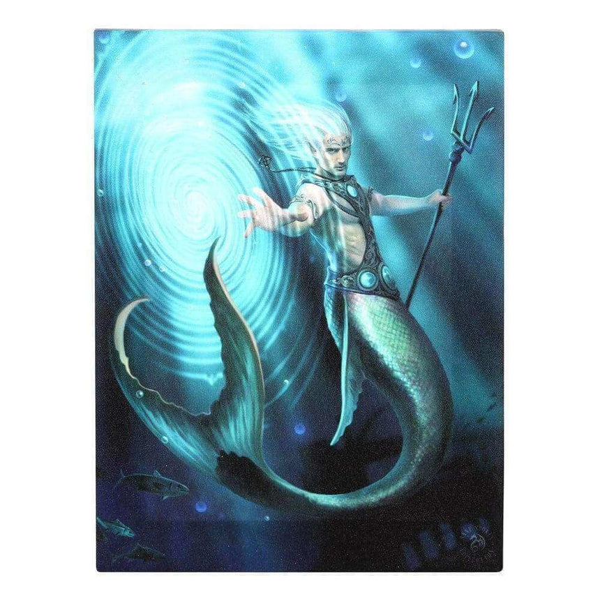 The Fashion Gift Shop: Water Element Wizard Merman Canvas Wall Art Print by Anne Stokes by Anne Stokes, Wall Art's