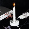 White Spell Candle Holders 3 Designs, Star, Moons and Mystical - Mystical Moon