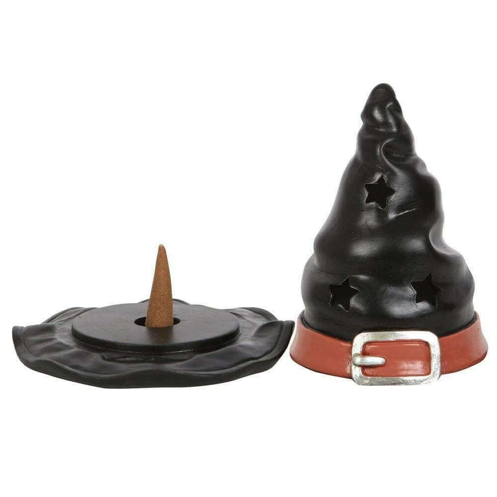 The Fashion Gift Shop: Halloween Witch Hat Incense Cone Burner Witchy Decor Item by Spirit of equinox, Incense Holders